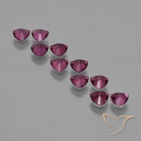 Rhodolite Garnet Gemstones in 5.2 x 5.2 mm Size for Sale, Rhodolite Garnet Stones in Medium Purple Color