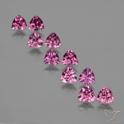 5.40ctw Natural Reddish Purple Rhodolite Garnet, Trillion, VS