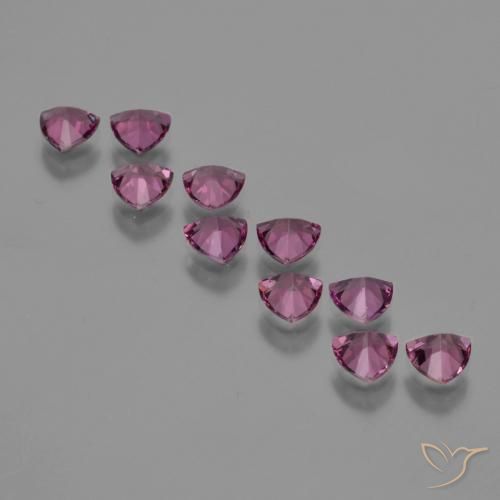 Rhodolite Garnet Gemstones in 5.2 x 5.2 mm Size for Sale, Rhodolite Garnet Stones in Reddish Purple Color