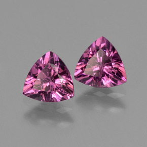 0.97 ct Pink Rhodolite Garnet Stone, Natural Rhodolite Garnet in Trillion Facet Shape for Sale