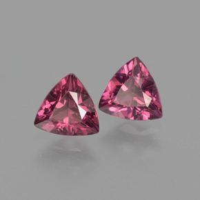 1.07 ct Pink Rhodolite Garnet Stone, Natural Rhodolite Garnet in Trillion Facet Shape for Sale