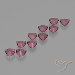 Rhodolite Garnet Gemstones in 5 x 5 mm (calibrated) Size for Sale, Rhodolite Garnet Stones in Purple-Red Color