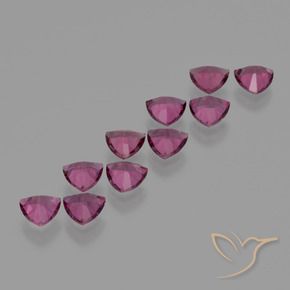 Rhodolite Garnet Gemstones in 5 x 5 mm (calibrated) Size for Sale, Rhodolite Garnet Stones in Deep Pink Berry Purple Color