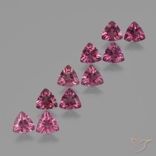 4.22ctw Natural Rapberry Red Rhodolite Garnet, Trillion, VS