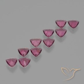 Rhodolite Garnet Gemstones in 5 x 5 mm (calibrated) Size for Sale, Rhodolite Garnet Stones in Rapberry Red Color