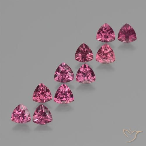 5.20ctw Natural Medium Purple Rhodolite Garnet, Trillion, VS