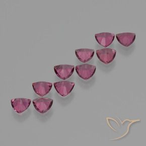 Rhodolite Garnet Gemstones in 5 x 5 mm (calibrated) Size for Sale, Rhodolite Garnet Stones in Medium Purple Color