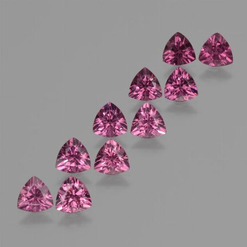 Medium-Dark Purple Rhodolit-Granat Edelstein - 0.5ct Trillantschliff (ID: 423560)