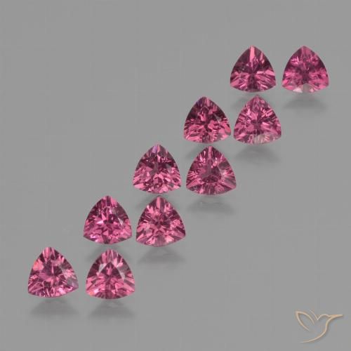 5.15ctw Natural Rapberry Red Rhodolite Garnet, Trillion, VS