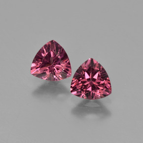 1.00 ct Pink Rhodolite Garnet Gemstone, Rhodolite Garnet Gem in Trillion Facet Shape for Sale.