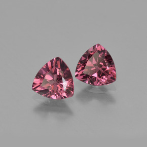 1.00 ct Pink Rhodolite Garnet Stone, Natural Rhodolite Garnet in Trillion Facet Shape for Sale
