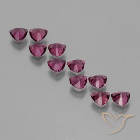 Rhodolite Garnet Gemstones in 5 x 5 mm (calibrated) Size for Sale, Rhodolite Garnet Stones in Medium-Dark Purple Color