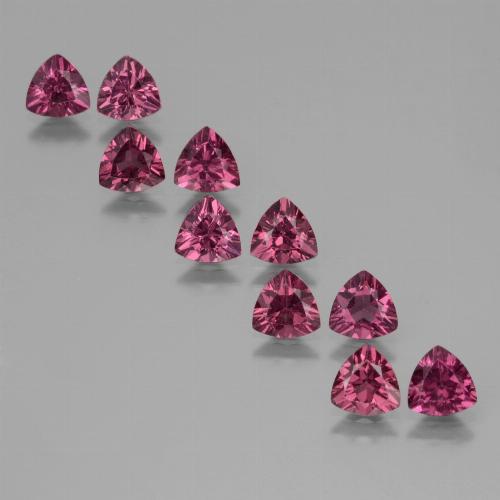 tieflila Rhodolit-Granat Edelstein - 0.5ct Trillantschliff (ID: 423778)