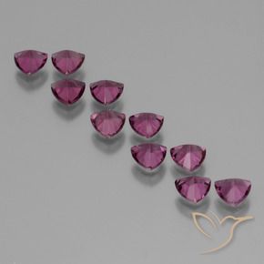 Rhodolite Garnet Gemstones in 5 x 5 mm (calibrated) Size for Sale, Rhodolite Garnet Stones in Deep Magenta-Pink Color