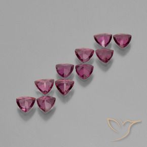 Rhodolite Garnet Gemstones in 5 x 5 mm (calibrated) Size for Sale, Rhodolite Garnet Stones in Magenta-Pink Color
