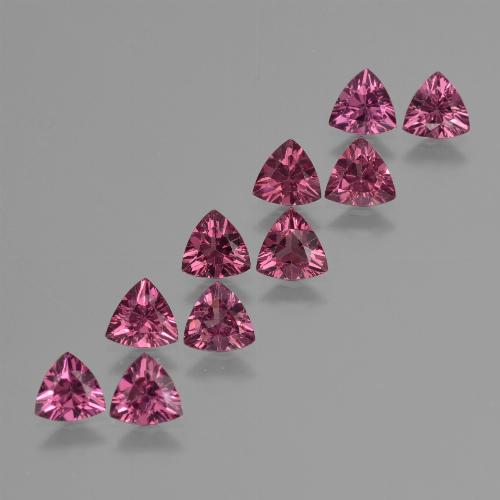 Deep Purple Rhodolite Garnet Gem - 0.4ct Trillion Facet (ID: 424010)