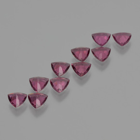 Rhodolite Garnet Gemstones in 5 x 5 mm (calibrated) Size for Sale, Rhodolite Garnet Stones in Deep Purple Color