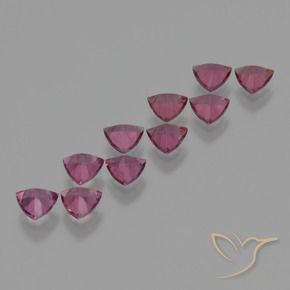 Rhodolite Garnet Gemstones in 5.2 x 5.1 mm Size for Sale, Rhodolite Garnet Stones in Pink Berry Purple Color