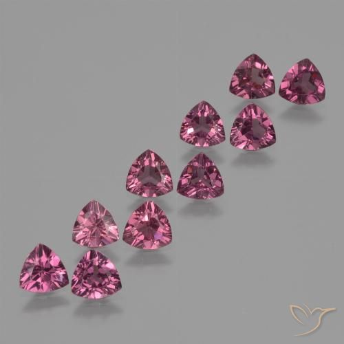 Rapberry Red Rhodolite Garnet Gem - 0.4ct Trillion Facet (ID: 424020)