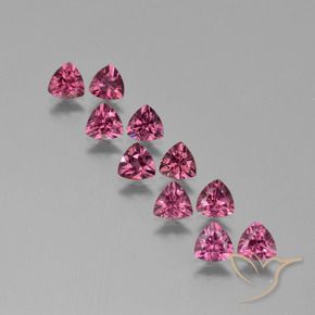 4.62 ctw Purple Rhodolite Garnet Stones, Natural Rhodolite Garnet in Trillion Facet Shape for Sale