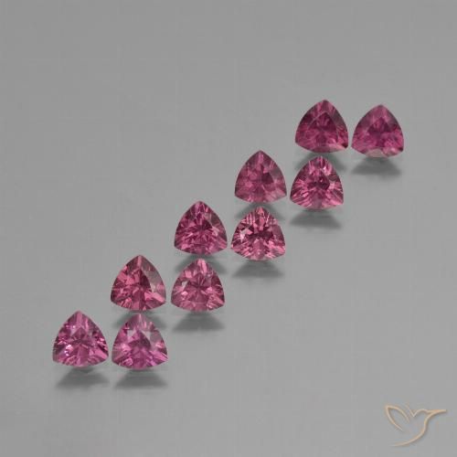 4.85ctw Natural Medium Purple Rhodolite Garnet, Trillion, VS