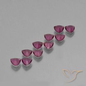 Rhodolite Garnet Gemstones in 5 x 5 mm (calibrated) Size for Sale, Rhodolite Garnet Stones in Medium Purple Color