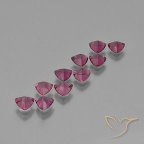 Rhodolite Garnet Gemstones in 5.3 x 5.1 mm Size for Sale, Rhodolite Garnet Stones in Magenta-Pink Color