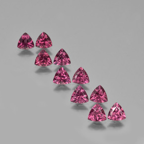 4.82 ctw Purple Rhodolite Garnet Stones, Natural Rhodolite Garnet in Trillion Facet Shape for Sale