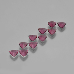 Rhodolite Garnet Gemstones in 5 x 5 mm (calibrated) Size for Sale, Rhodolite Garnet Stones in Deep Magenta Color