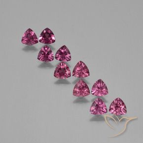 4.52 ctw Purple Rhodolite Garnet Stones, Natural Rhodolite Garnet in Trillion Facet Shape for Sale