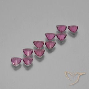 Rhodolite Garnet Gemstones in 5 x 5 mm (calibrated) Size for Sale, Rhodolite Garnet Stones in Deep Magenta-Pink Color