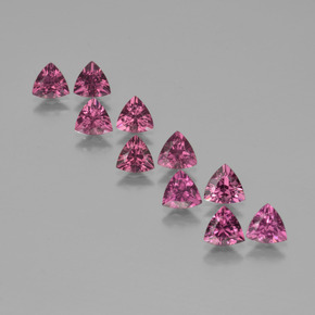 4.99 ctw Purple Rhodolite Garnet Stones, Natural Rhodolite Garnet in Trillion Facet Shape for Sale