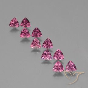 4.71 ctw Purple Rhodolite Garnet Stones, Natural Rhodolite Garnet in Trillion Facet Shape for Sale
