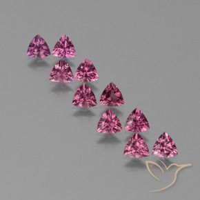 4.89 ctw Purple Rhodolite Garnet Stones, Natural Rhodolite Garnet in Trillion Facet Shape for Sale