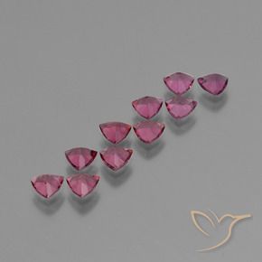 Rhodolite Garnet Gemstones in 5 x 5 mm (calibrated) Size for Sale, Rhodolite Garnet Stones in Magenta-Pink Color