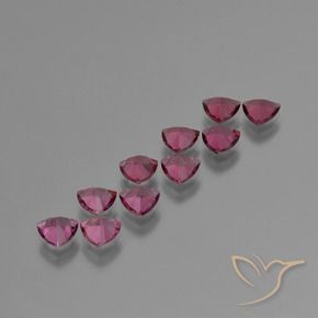Rhodolite Garnet Gemstones in 5.2 x 5.2 mm Size for Sale, Rhodolite Garnet Stones in Pink Berry Purple Color