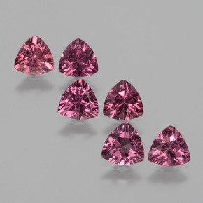 Pink Berry Purple Rhodolite Garnet Gem - 0.5ct Trillion Facet (ID: 424191)