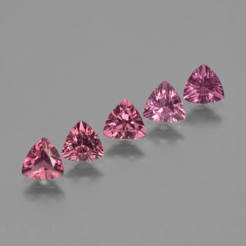Magenta-Pink Rhodolit-Granat Edelstein - 0.4ct Trillantschliff (ID: 424263)