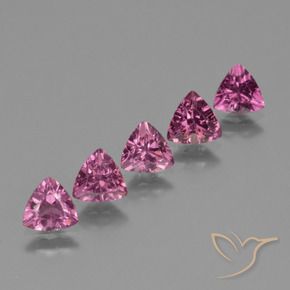 2.63 ctw Purple Rhodolite Garnet Stones, Natural Rhodolite Garnet in Trillion Facet Shape for Sale