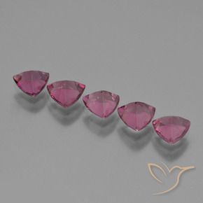 Rhodolite Garnet Gemstones in 5 x 5 mm (calibrated) Size for Sale, Rhodolite Garnet Stones in Magenta-Pink Color