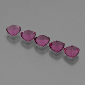 Rhodolite Garnet Gemstones in 5 x 5 mm (calibrated) Size for Sale, Rhodolite Garnet Stones in Pinkish Rose Color