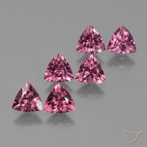 3.12ctw Natural Medium Purple Rhodolite Garnet, Trillion, VS