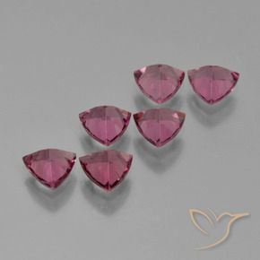 Rhodolite Garnet Gemstones in 5.2 x 5.1 mm Size for Sale, Rhodolite Garnet Stones in Medium Purple Color