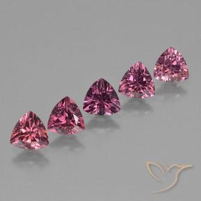 2.58 ctw Purple Rhodolite Garnet Stones, Natural Rhodolite Garnet in Trillion Facet Shape for Sale