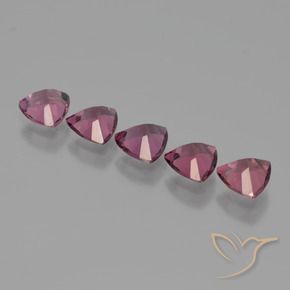 Rhodolite Garnet Gemstones in 5 x 5 mm (calibrated) Size for Sale, Rhodolite Garnet Stones in Pink Berry Purple Color