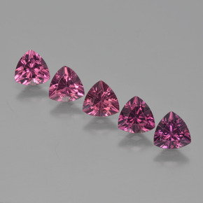 2.47 ct Pink Rhodolite Garnet Gemstone, Rhodolite Garnet Gem in Trillion Facet Shape for Sale.