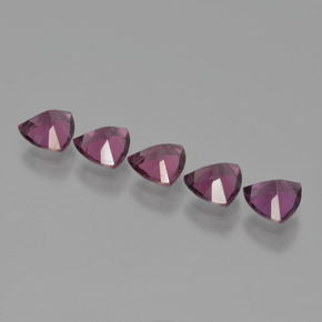 Rhodolite Garnet Gemstone in 5 x 5 mm (calibrated) Size for Sale, Rhodolite Garnet Stone in Pinkish Rose Color