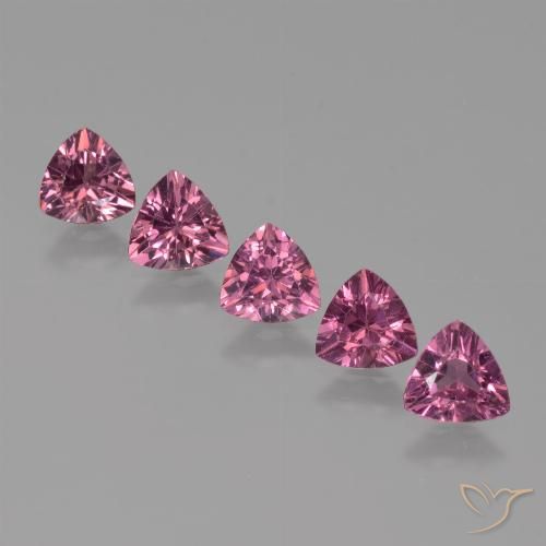 2.43 ct Trillion Cut Rhodolite Garnet, 5.1 x 5.1 mm From Mozambique, Photo A