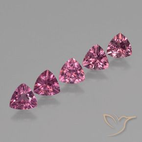 2.43 ctw Purple Rhodolite Garnet Stones, Natural Rhodolite Garnet in Trillion Facet Shape for Sale
