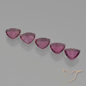 Rhodolite Garnet Gemstones in 5 x 5 mm (calibrated) Size for Sale, Rhodolite Garnet Stones in Medium Purple Color